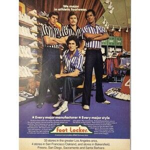 Foot Locker "We Major in Athletic Footwear" Vintage Print Ad 1980
